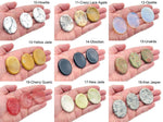 Smooth crystal worry stone from GemstoneGO, measuring 45x35mm, with a calming, polished surface for stress relief and relaxation.