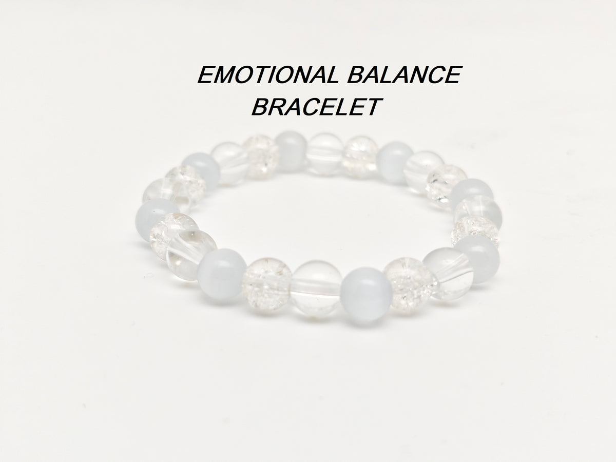 Handmade gemstone intention bracelet with colorful crystals on a stretchy band, suitable for men and women by GemstoneGO.