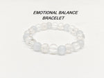 Handmade gemstone intention bracelet with colorful crystals on a stretchy band, suitable for men and women by GemstoneGO.