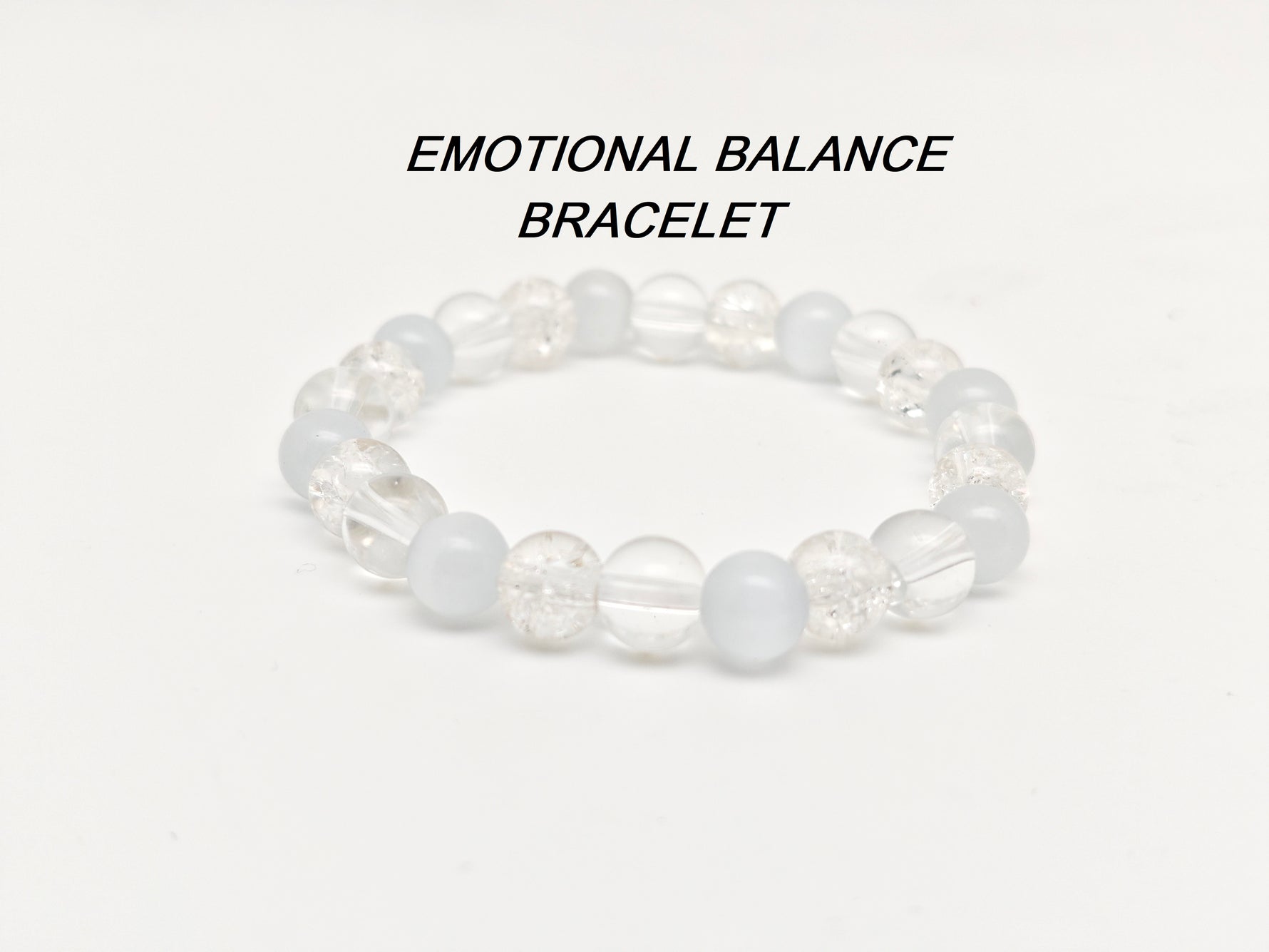 Handmade gemstone intention bracelet with colorful crystals on a stretchy band, suitable for men and women by GemstoneGO.