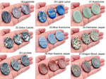 Smooth crystal worry stone from GemstoneGO, measuring 45x35mm, in mixed colors, designed for stress relief and soothing grip.