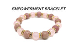 Handmade stretchy intention bracelet with colorful crystals for men and women by GemstoneGO, featuring a mixed gemstone design.