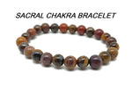 Handmade gemstone intention bracelet with colorful crystals on stretchy cord, suitable for men and women by GemstoneGO.
