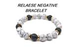 Handmade gemstone intention bracelet with colorful crystals, stretchy design for men and women by GemstoneGO.