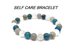 Handmade GemstoneGO intention bracelet with colorful crystals, stretchy design for men and women, customizable for positive energy.