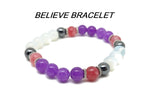 Handmade GemstoneGO intention bracelet with colorful crystal beads, stretchy design for men and women, customizable mix of crystals.
