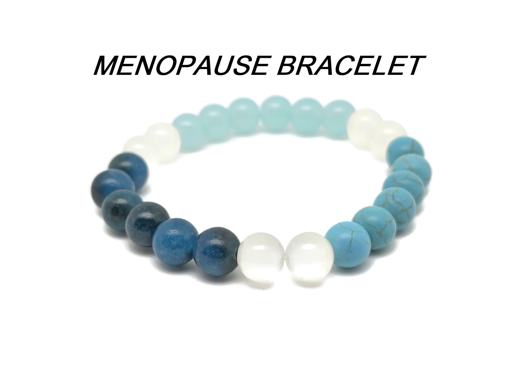 Handmade stretchy intention bracelet with crystal beads for men and women, featuring a mix of colorful gemstones.