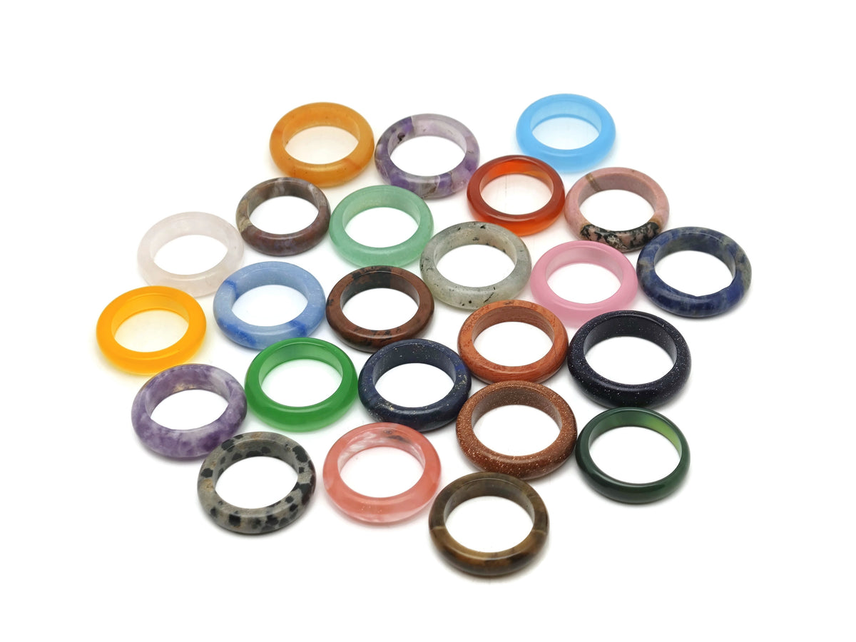 Genuine gemstone crystal ring from GemstoneGO, featuring a sparkling gemstone set in a silver band, jewelry making supplies.