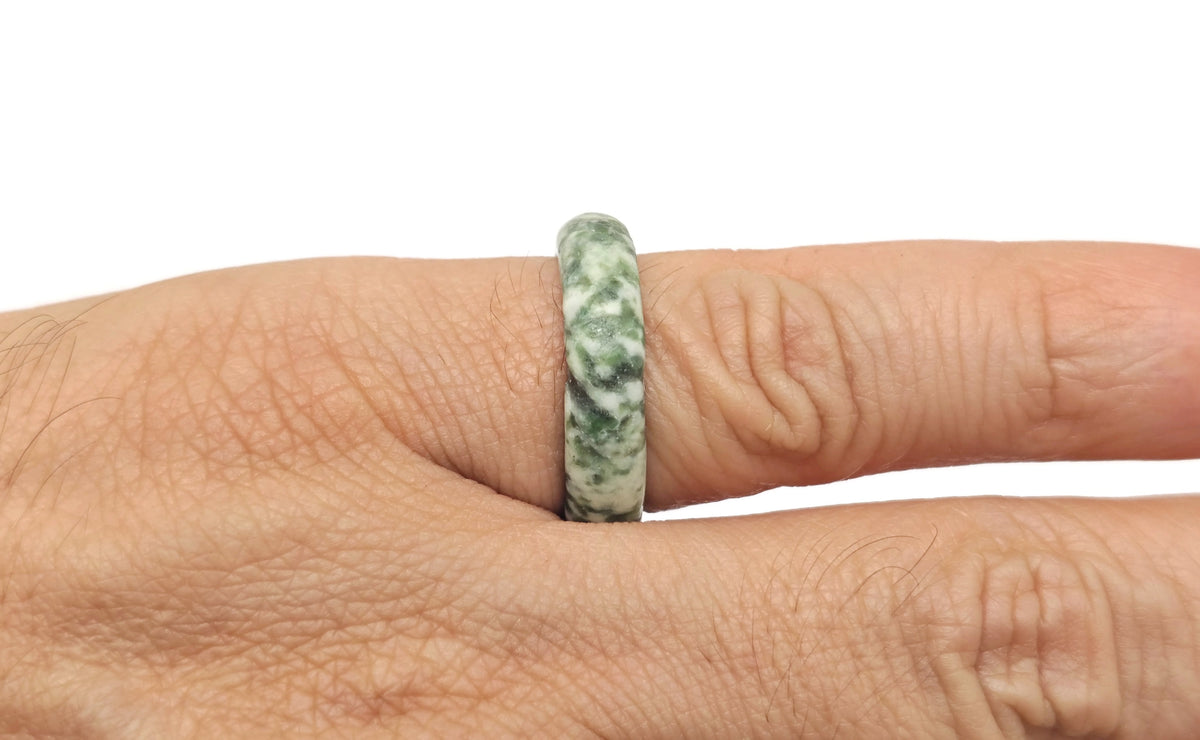 Genuine gemstone crystal ring from GemstoneGO, featuring a sparkling gemstone set in a silver band, ideal for jewelry making.