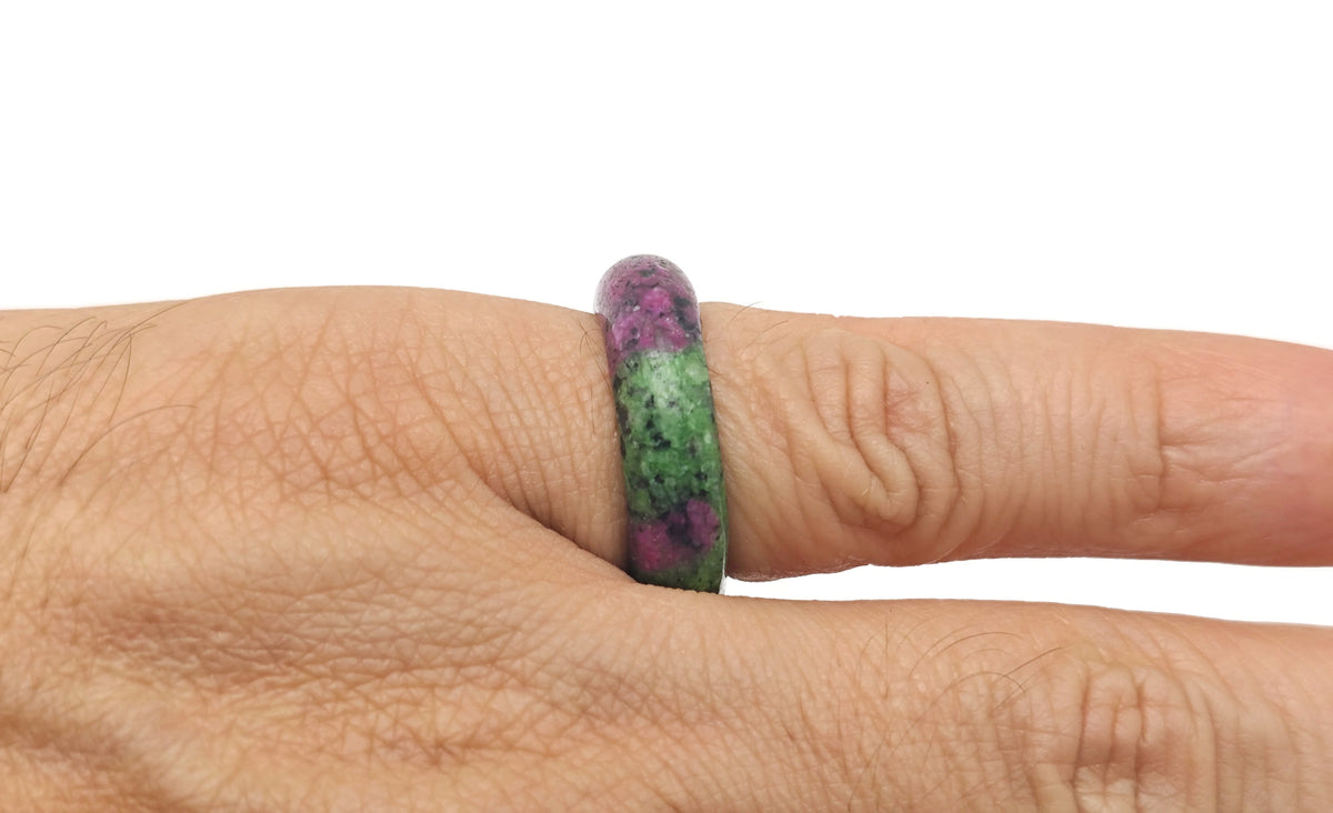 Genuine gemstone crystal ring from GemstoneGO featuring a sparkling gemstone set in a silver band, perfect for jewelry making.