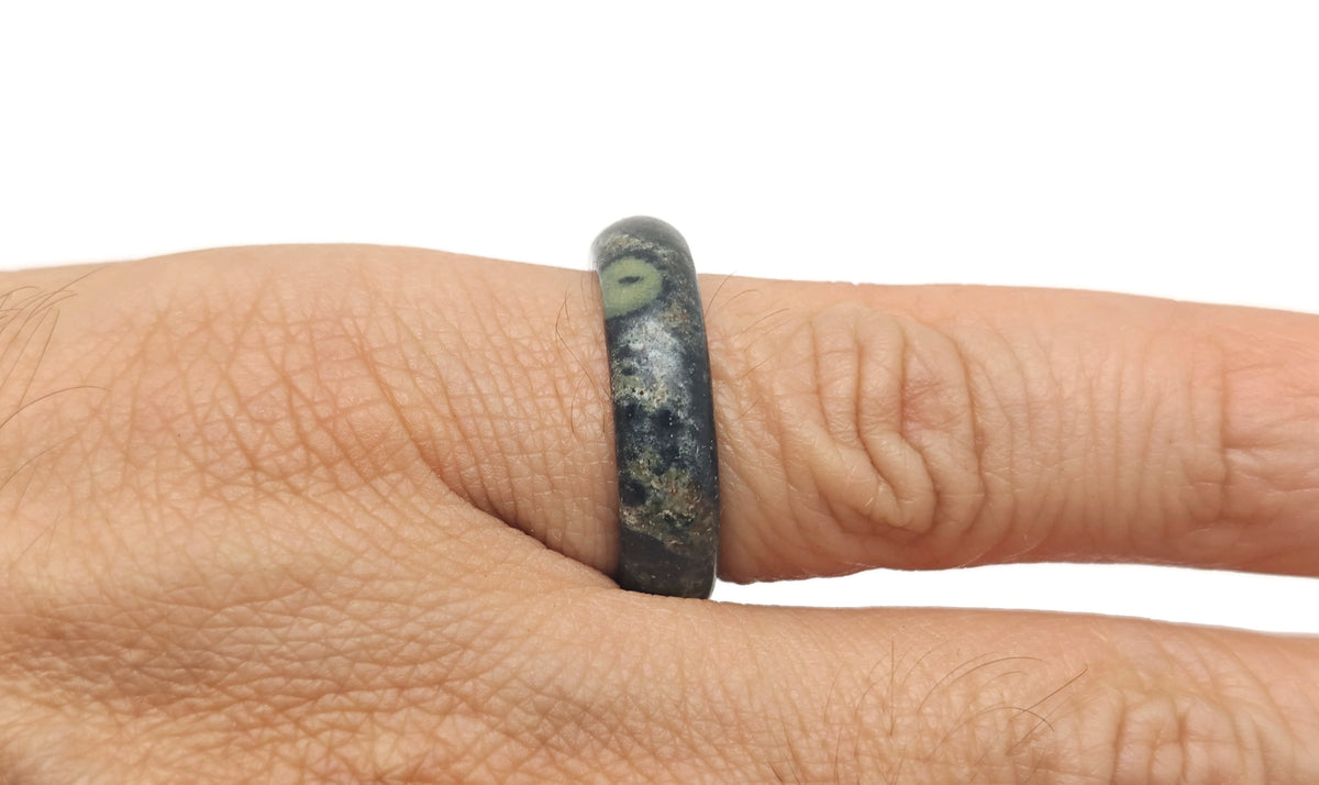 Genuine gemstone crystal ring with colorful gemstones, jewelry making supplies, and a silver band from GemstoneGO.