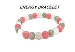 Handmade stretchy intention bracelet with colorful crystals for men and women by GemstoneGO.