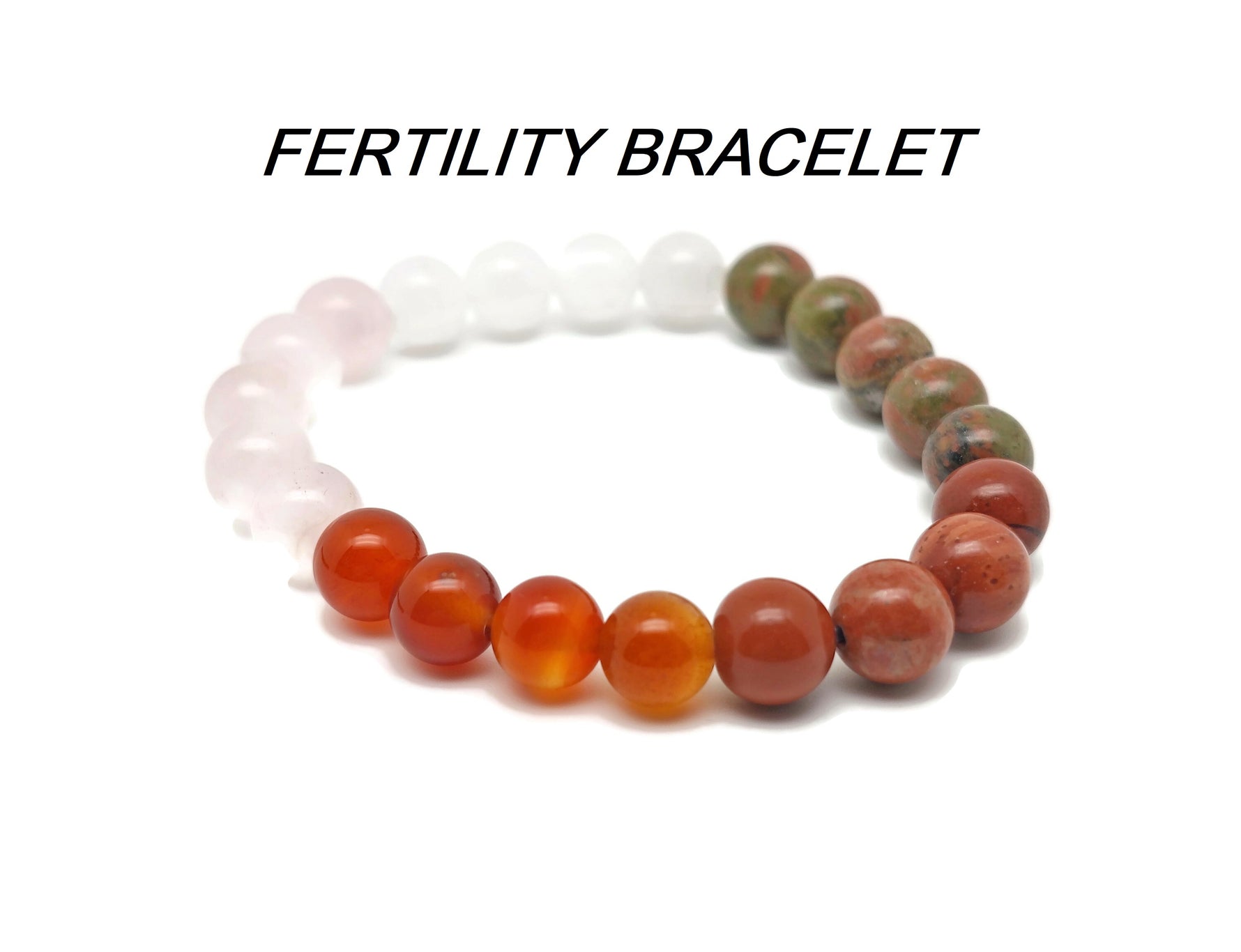 Handmade stretchy intention bracelet with colorful crystals for men and women by GemstoneGO, featuring a unique mixed gemstone design.