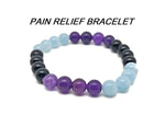 Handmade GemstoneGO intention bracelet with colorful crystals, stretchy design, suitable for men and women, adjustable fit.