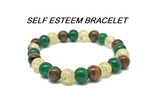 Handmade stretchy intention bracelet with colorful crystals for men and women, featuring mixed gemstone beads by GemstoneGO.