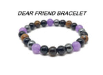 Handmade intention bracelet with colorful crystals from GemstoneGO, stretchy and suitable for men and women.