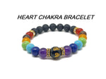 Handmade gemstone intention bracelet with colorful crystals, stretchy design for men and women by GemstoneGO.