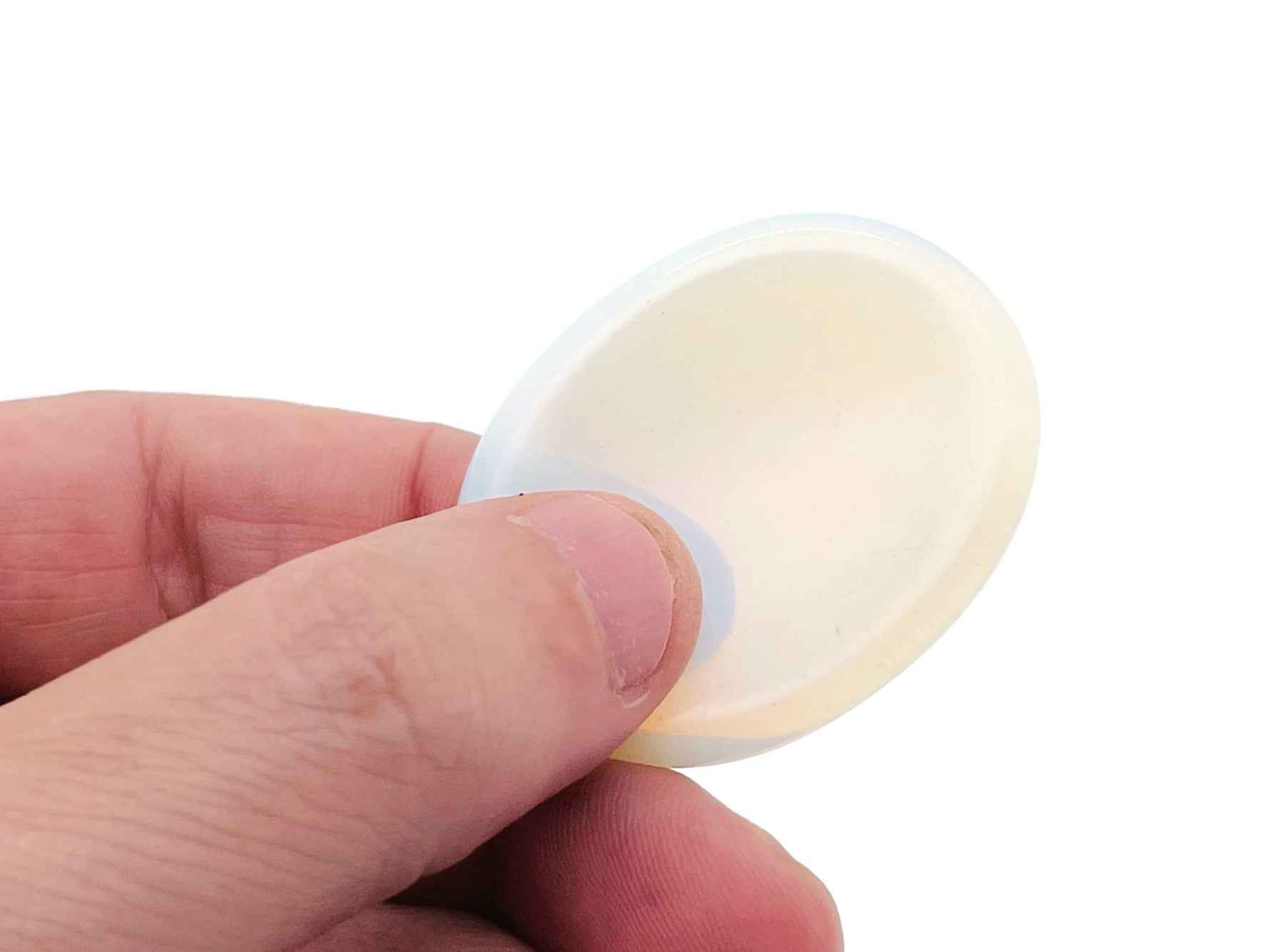 Crystal worry stone from GemstoneGO, 45x35mm soothing stress relief crystal with a smooth polished surface in mixed colors.