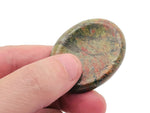 Smooth crystal worry stone from GemstoneGO, 45x35mm, featuring calming mixed gemstones for stress relief and relaxation.