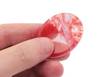 Crystal worry stone by GemstoneGO, 45x35mm soothing stress relief crystal with mixed gemstones, polished for calming comfort.