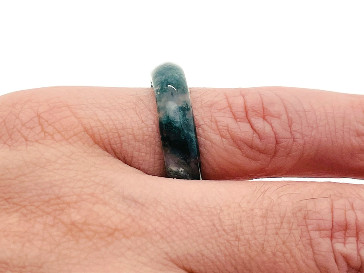 Genuine gemstone crystal ring from GemstoneGO, showcasing a sparkling gemstone set in a silver band, ideal for jewelry making supplies.