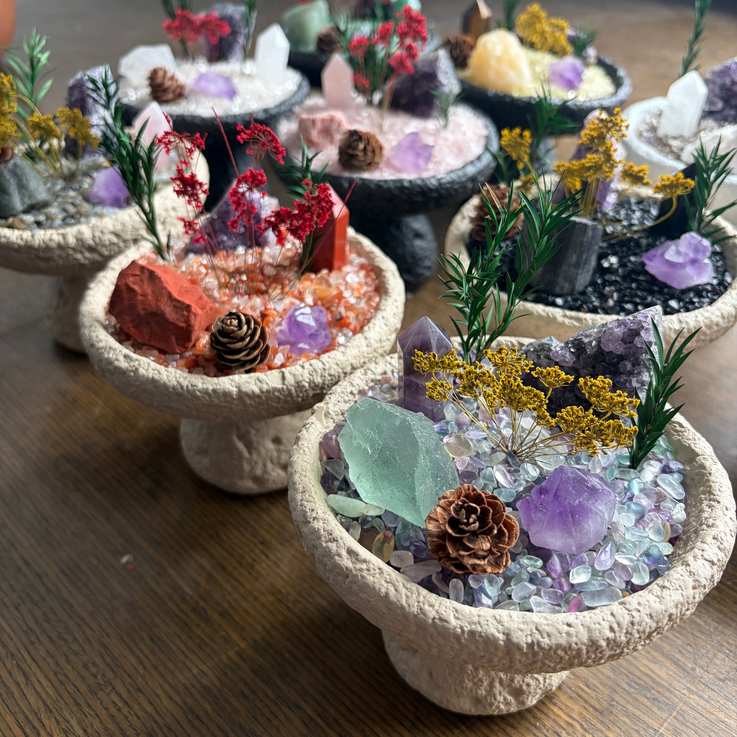 Crystal Garden with Bowl - Decorative Crystal Planter, Home Decoration - New!