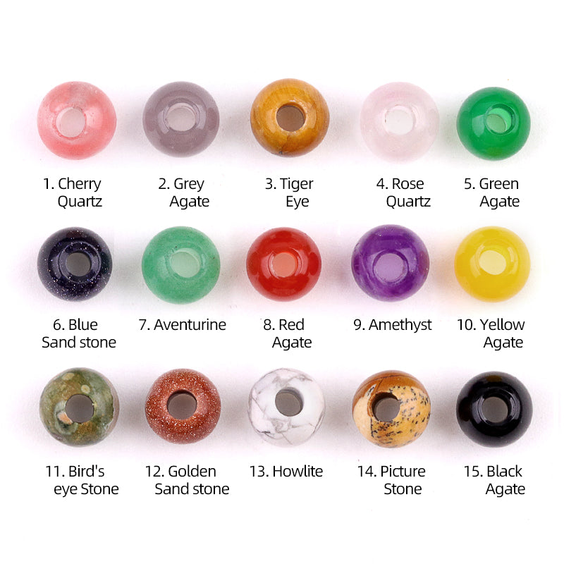 Natural Gemstone Donut Beads  -  Crystal Pi Stone Beads - Chakra Healing Stones - New!