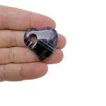 Dainty crystal heart pendant with 30mm mixed gemstone heart shape, from GemstoneGO, showcasing sparkling faceted surface.