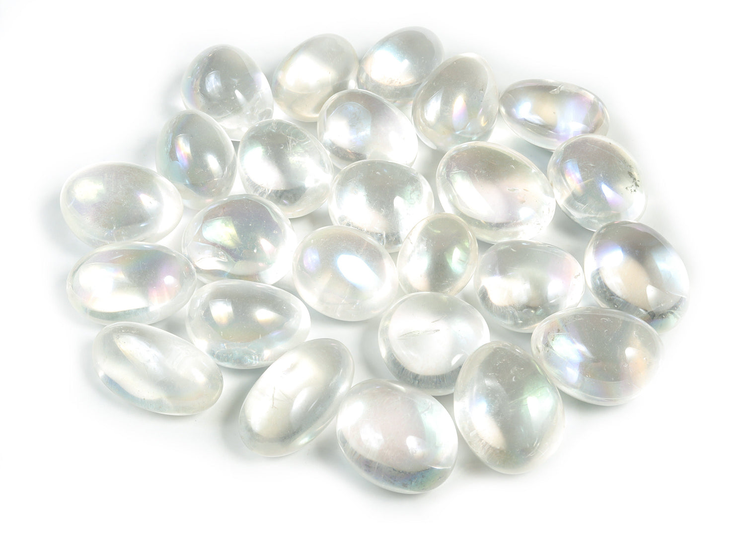 Angel Aura Clear Quartz Tumbled Stone - TU1037