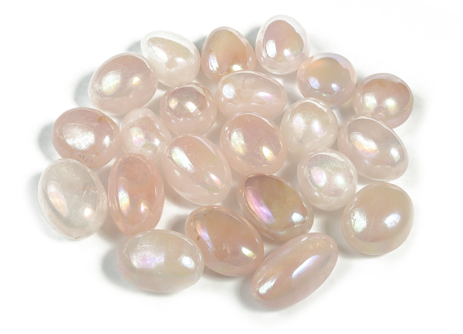Angel Aura Rose Quartz Tumbled Stone - TU1038
