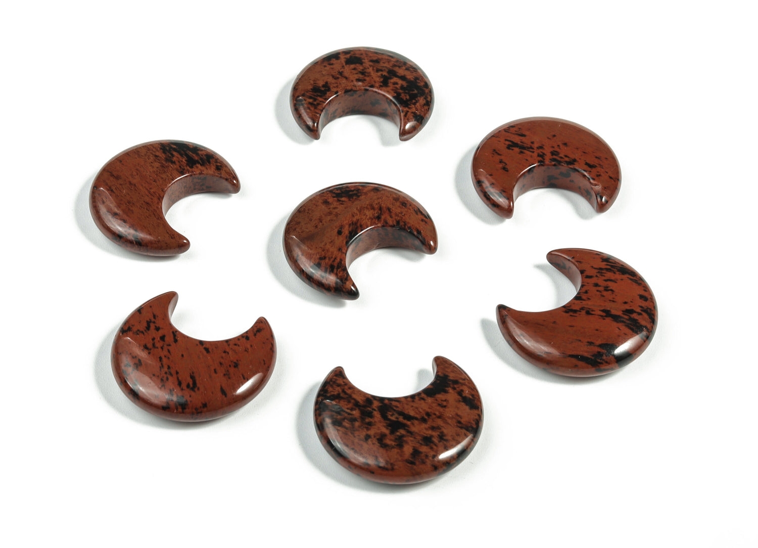 Mahogany Obsidian Gemstone Moon - 30mm - MO1028