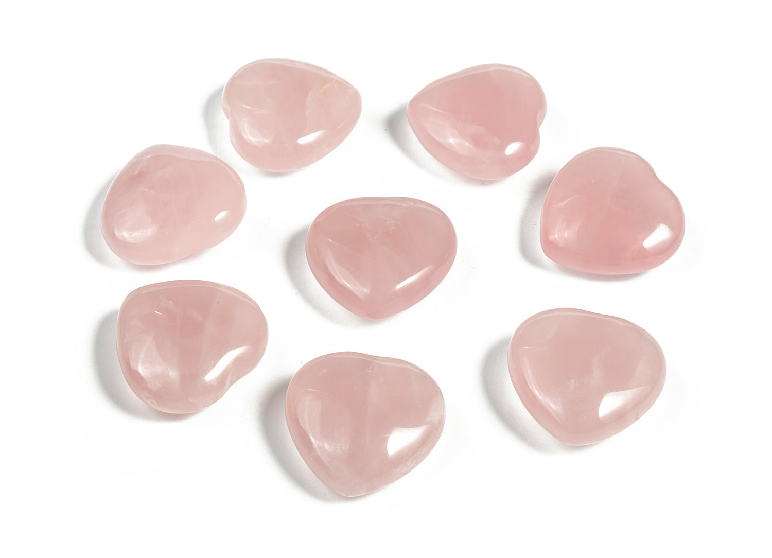 Rose Quartz Heart Gemstone - 25mm - HE1105