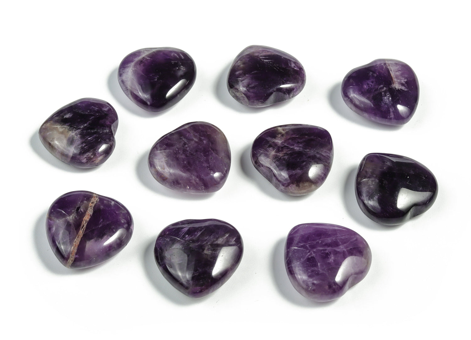 Amethyst Heart Gemstone -25mm - HE1106
