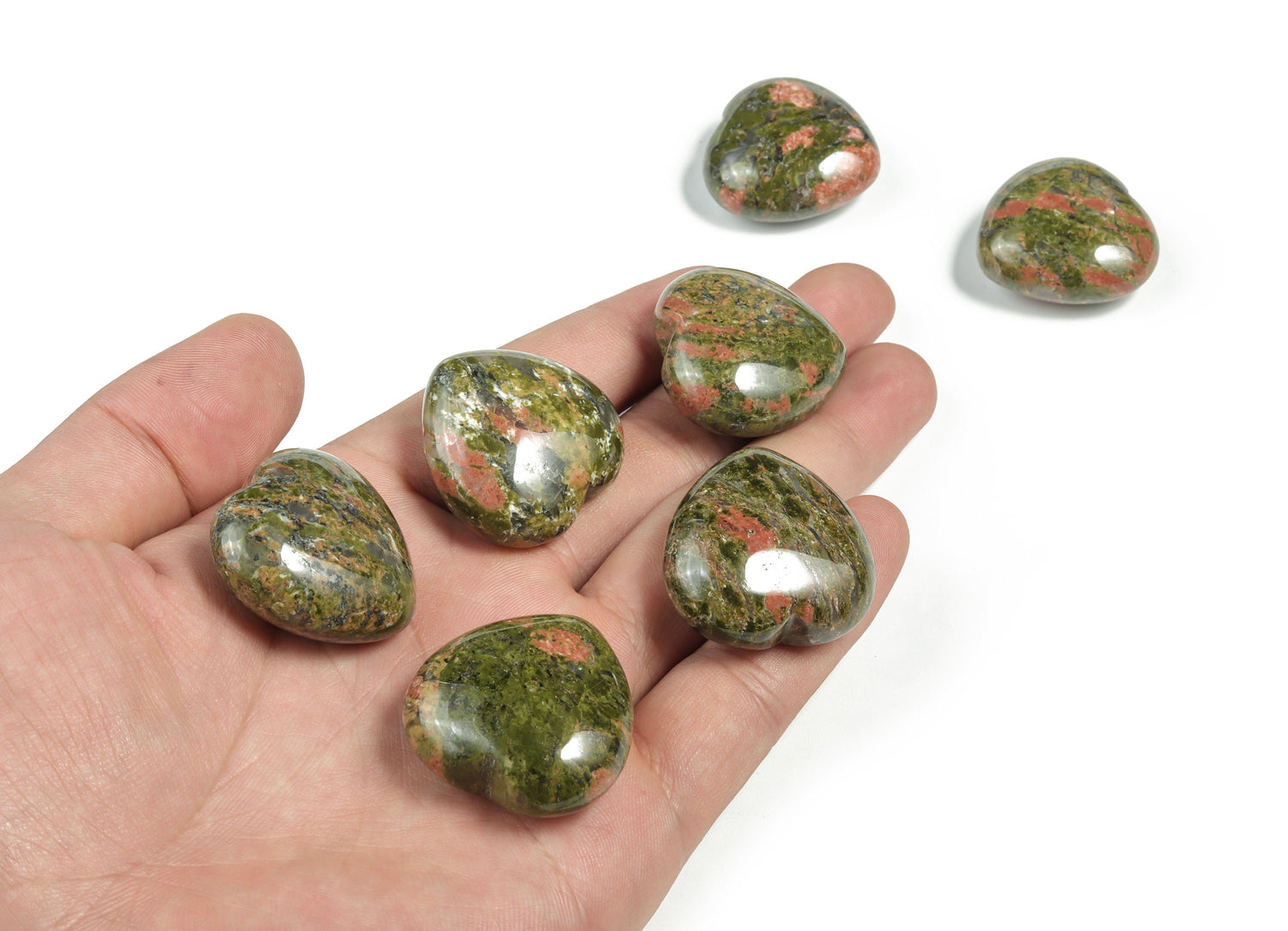 Corazón de unakita - 30mm - HE1161