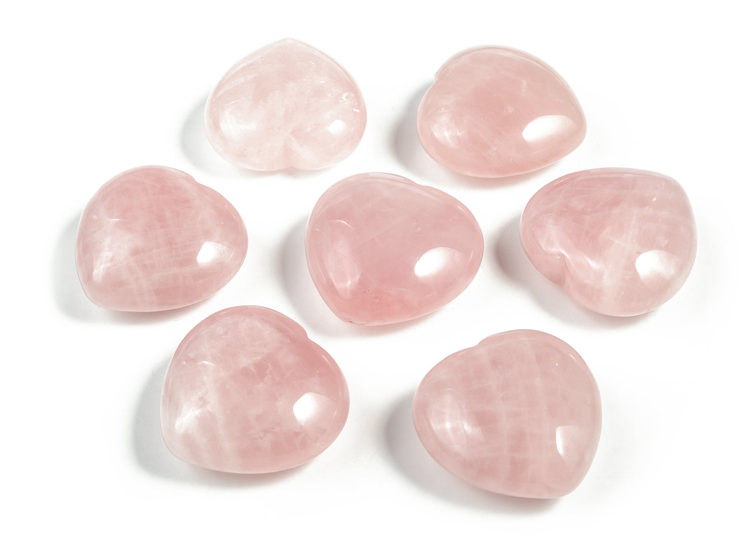 Rose Quartz Heart Gemstone - 40mm - HE1223