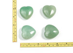 A 40mm Aventurine heart-shaped gemstone from GemstoneGO, showcasing its smooth, polished green mineral surface.