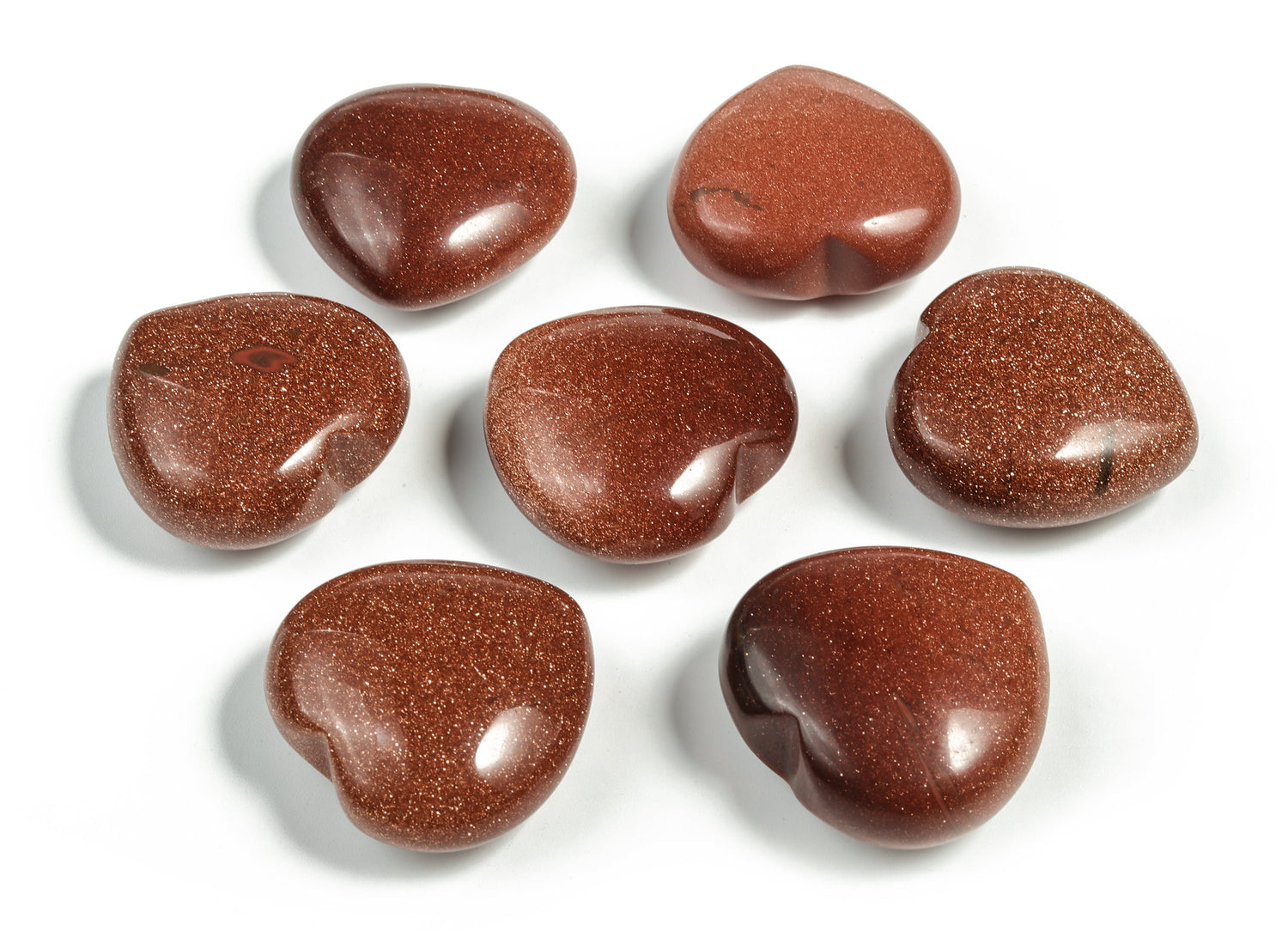 Goldstone Heart Gemstone - 40mm - HE1231