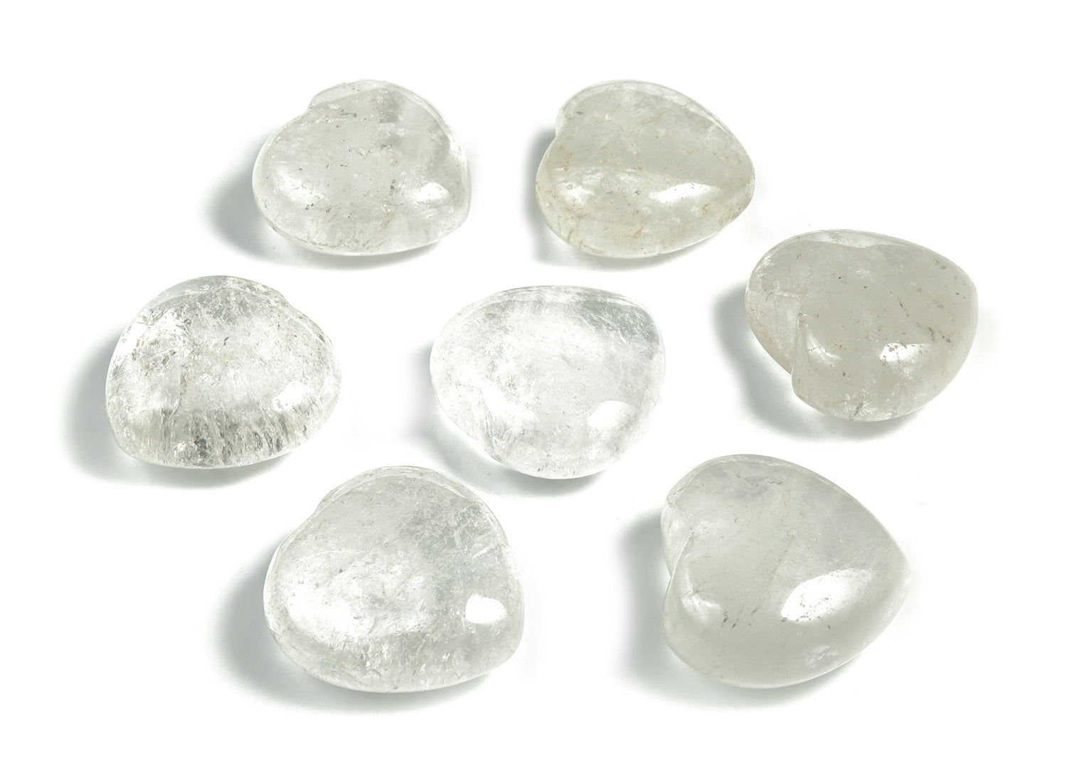 Clear Quartz Heart Gemstone - 40mm - HE1232
