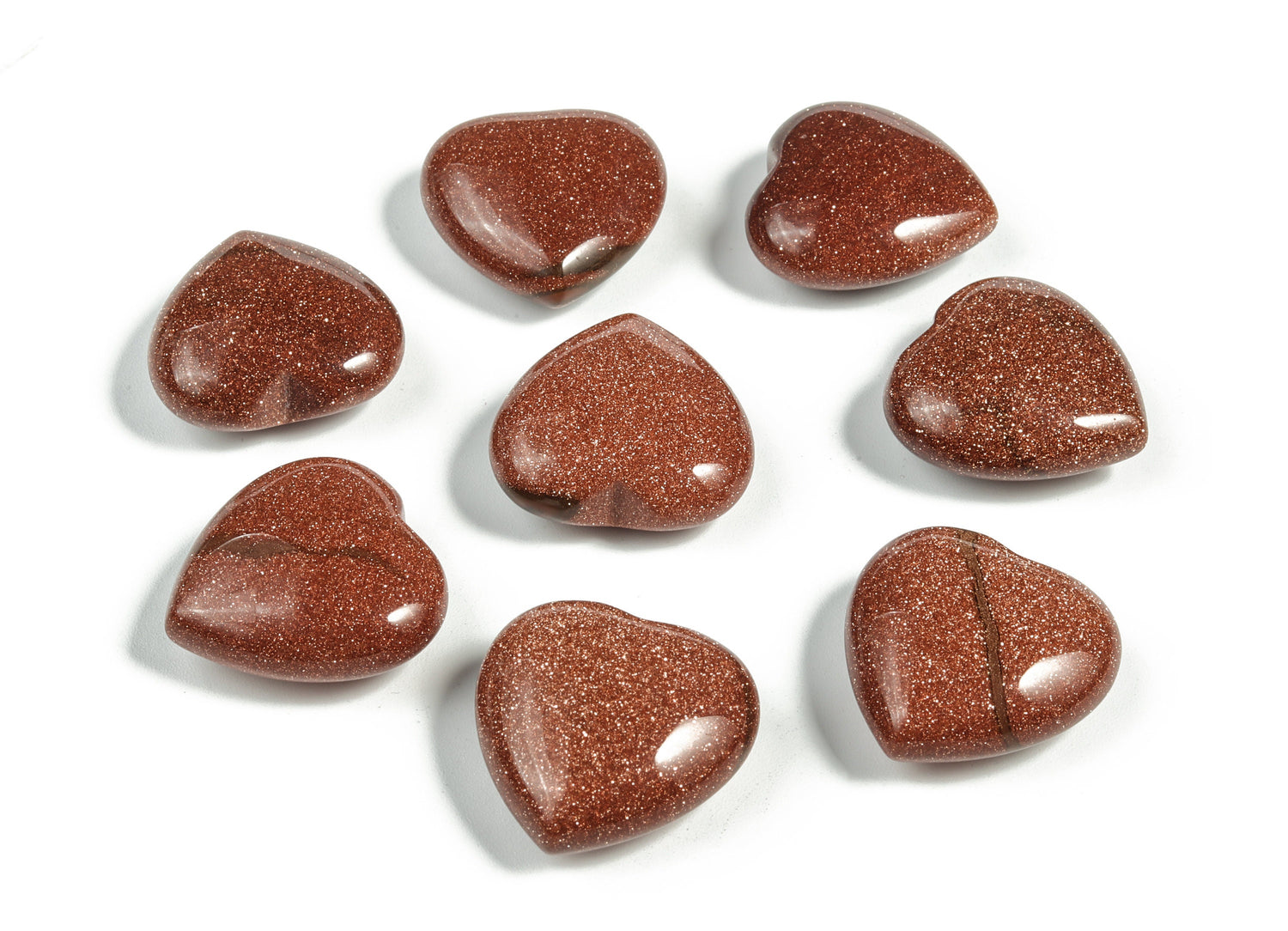 Goldstone Heart Gemstone - 25mm - HE1109