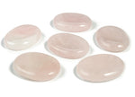 Rose quartz worry stone from GemstoneGO, 4.5x3.5cm soothing crystal for stress relief and relaxation.