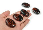 Mahogany Obsidian palm gemstone spa stone, 45x35mm, smooth polished gemstone for relaxation and meditation from GemstoneGO