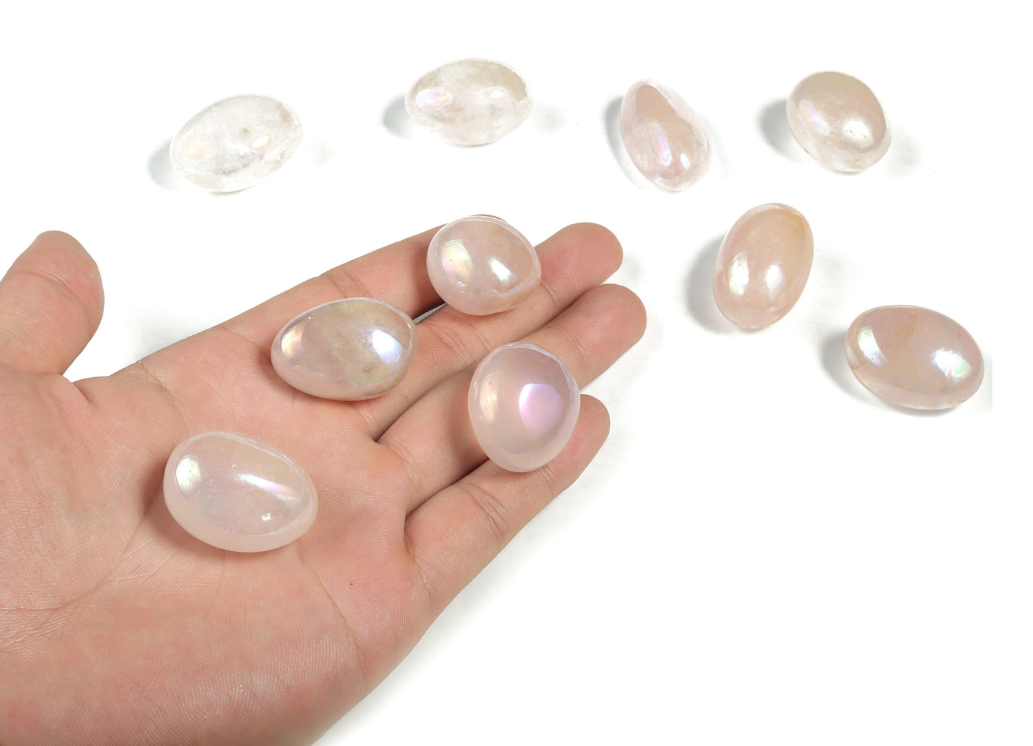 Angel Aura Rose Quartz Tumbled Stone - TU1038