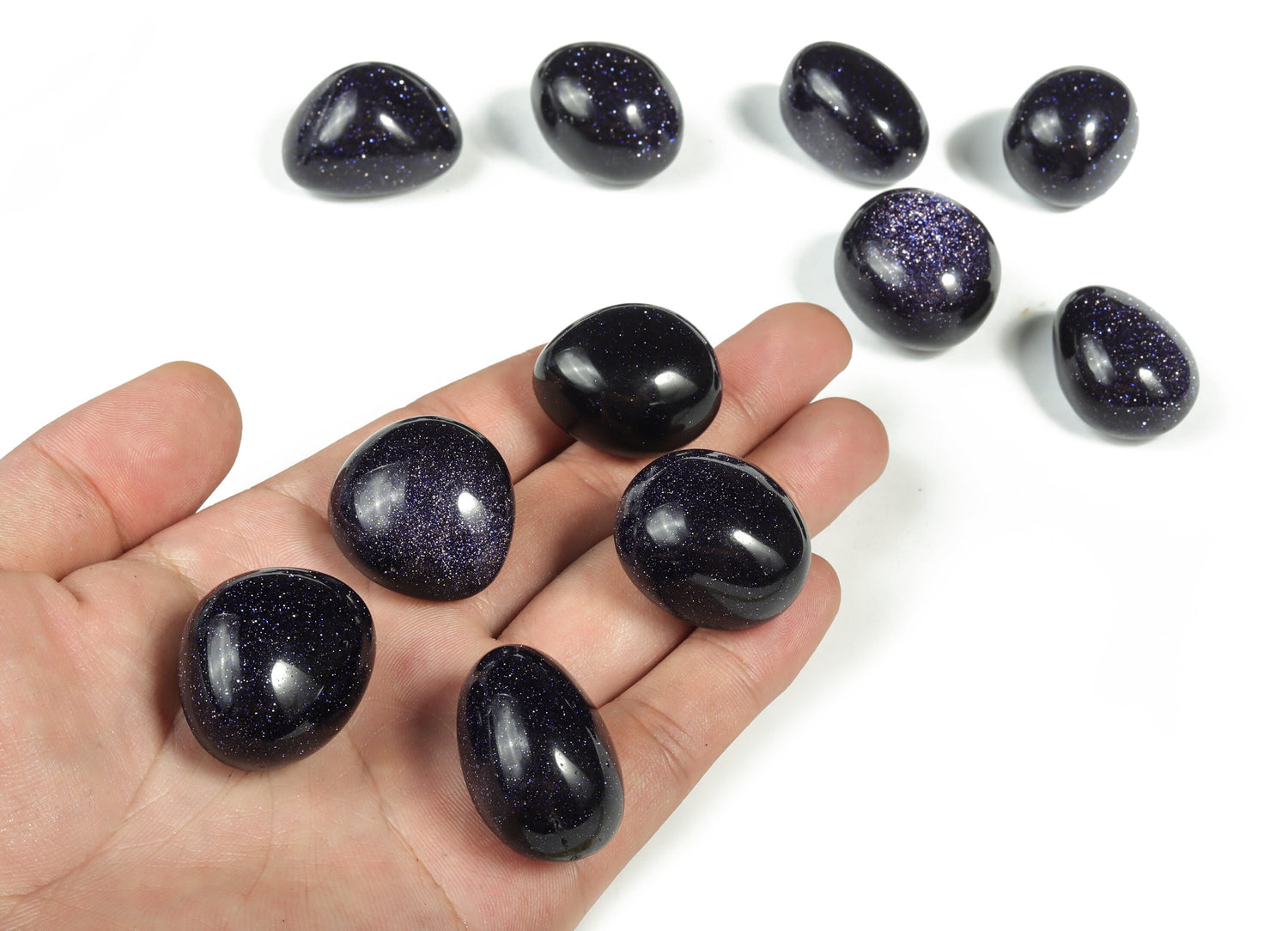 Piedra de oro azul rodada - TU1052