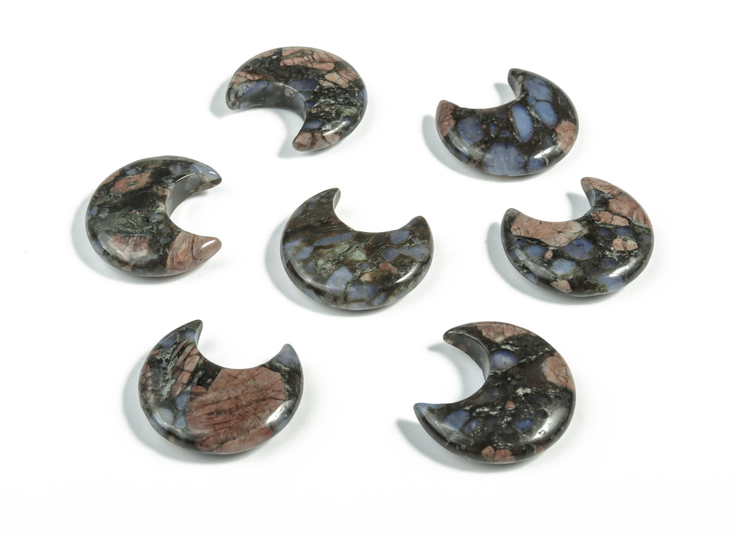 Que Sera Gemstone Moon - Blue Liberite - 30mm - MO1027