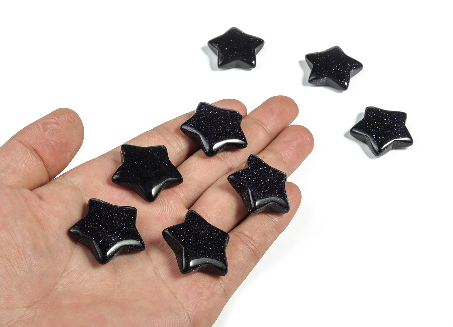 Estrella de gema de Goldstone Azul - 30mm - ST1027