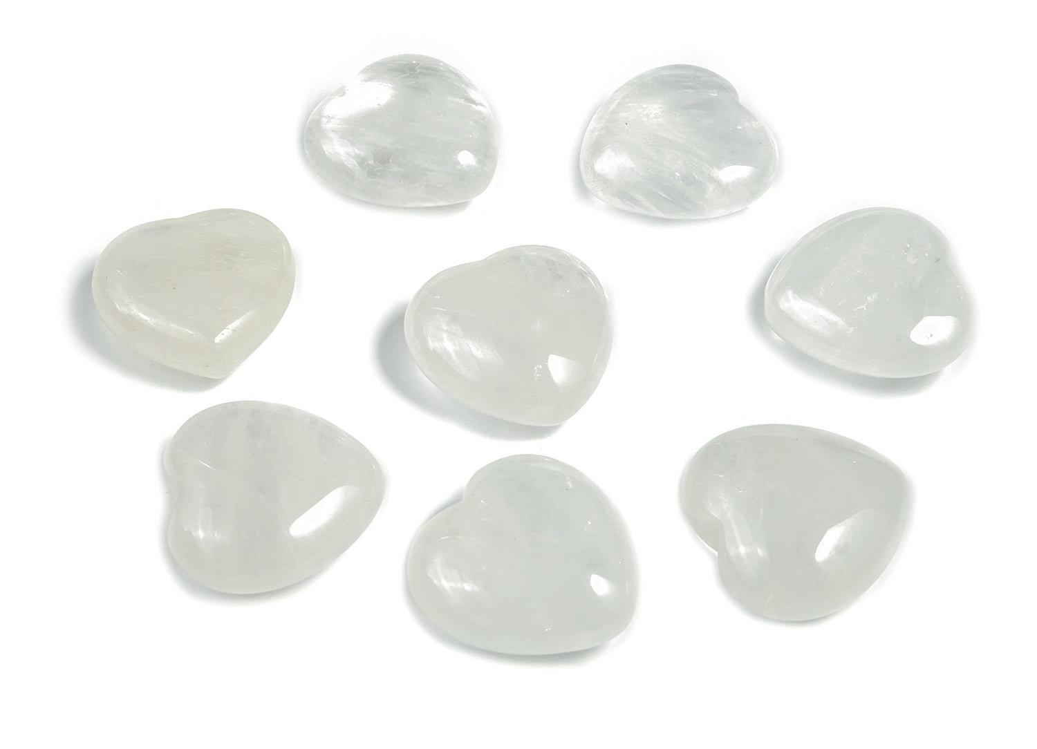 Clear Quartz Heart Gemstone - 30mm - HE1158