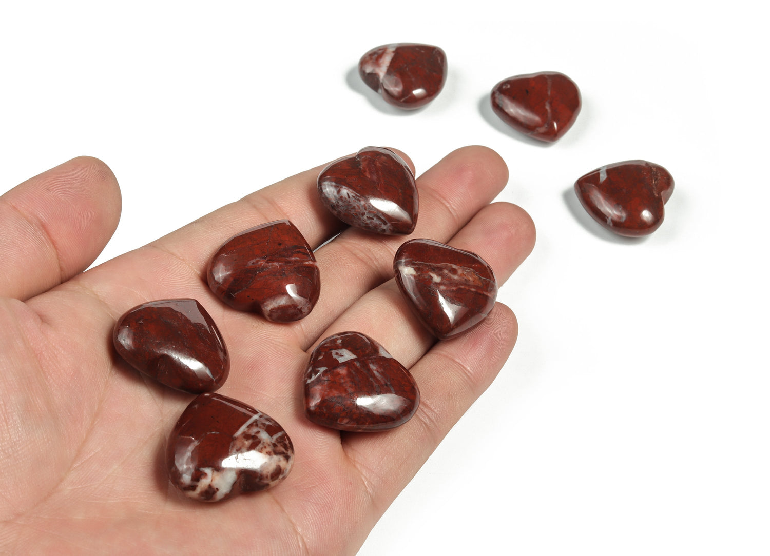 Red Jasper Jasper Heart Gemstone - 25mm - HE1110
