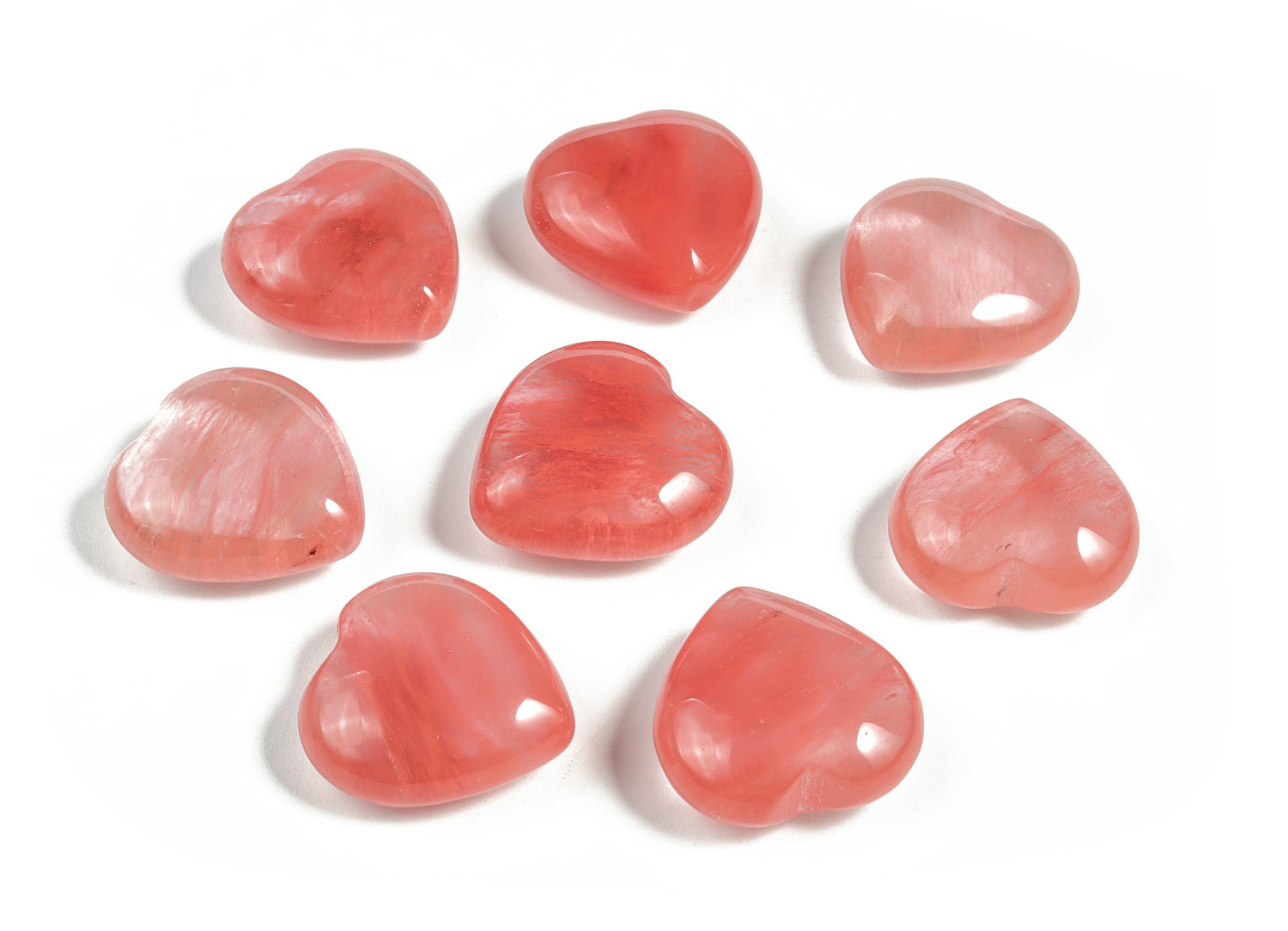 Cherry Quartz Heart Gemstone - 25mm - HE1113