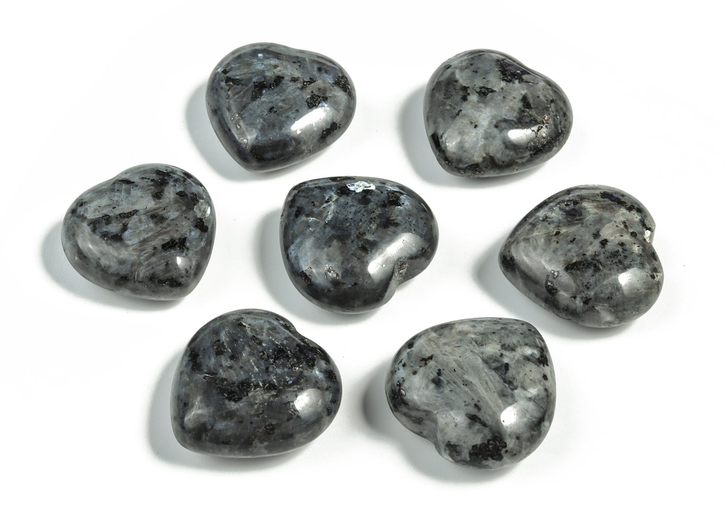 Larvikite Heart Gemstone - 30mm- HE1170