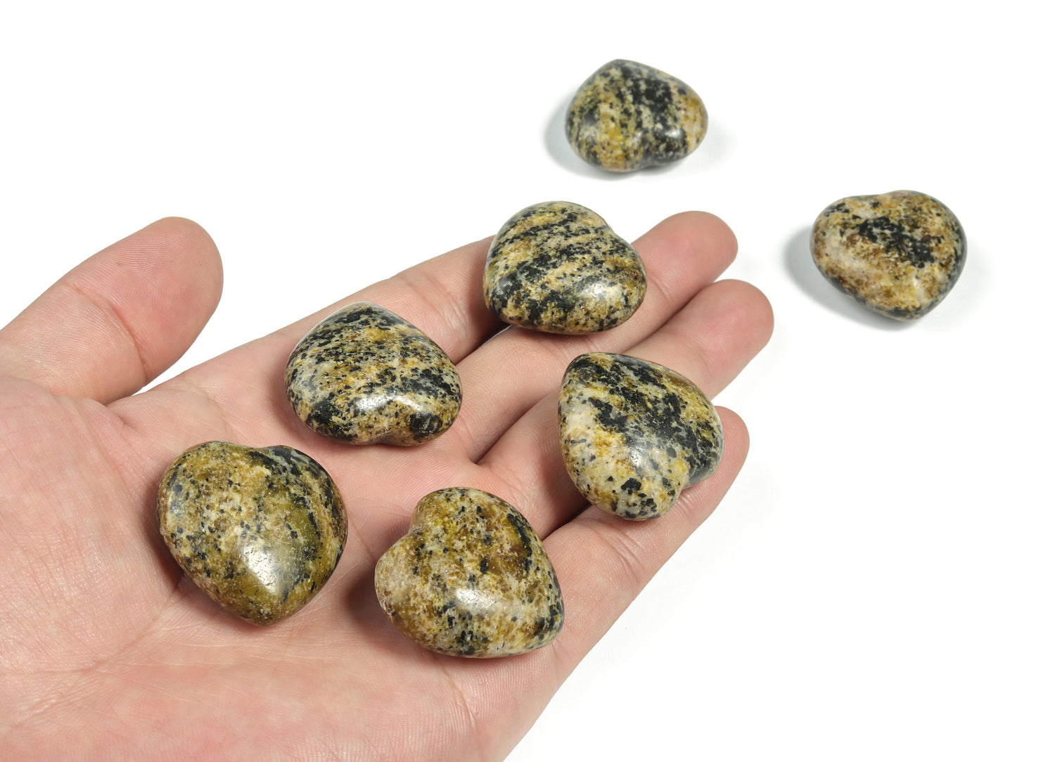 Yellow Turquoise Heart Gemstone - 30mm - HE1172